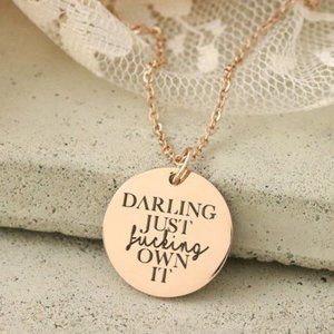 NIP KaraMarie Rose Gold Plate Pendant Necklace 17"